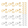 Unicraftale 40Pcs 2 Color 304 Stainless Steel Stud Earring Findings STAS-UN0055-59-1