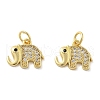 Brass Micro Pave Cubic Zirconia Pendants KK-C092-18B-G-1