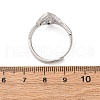 Brass Micro Pave Cubic Zirconia Adjustable Finger Rings for Women RJEW-M099-03P-5