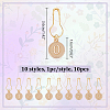 10Pcs 10 Style Number Alloy Enamel Pendant Stitch Markers HJEW-NB00032-2
