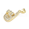 Brass Micro Pave Cubic Zirconia Pendants KK-S526-14G-B-2