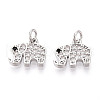 Brass Micro Pave Cubic Zirconia Charms KK-N257-68P-1