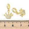 Brass Micro Pave Cubic Zirconia European Dangle Charms KK-D325-14G-3