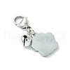 10Pcs 10 Colors Glitter Dog Paw Print Alloy Enamel Pendant Decoration HJEW-JM02272-4