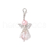 Angel Glass Pearl Beaded Pendants Decorations HJEW-JM03404-4