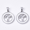 Religion Theme 201 Stainless Steel Pendants STAS-N089-57P-1