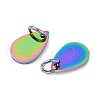 Ion Plating(IP) 304 Stainless Steel Stamping Blank Tag Charms STAS-I311-25RC-3