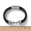 1Pc Braided Microfiber Leather Cord Bracelets for Men BJEW-DJ0001-11-5