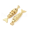 Rack Plating Brass Micro Pave Cubic Zirconia Pendants KK-M309-38C-G-2