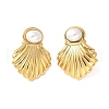 304 Stainless Steel Plastic Pearl Stud Earrings for Women EJEW-Z092-04G-2