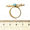 Synthetic Turquoise Finger Rings RJEW-G339-03G-01-3