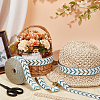 25M Polyester Jacquard Leaf Ribbon OCOR-WH0088-83B-5