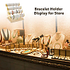 4-Tier Velvet T Bar Jewelry Bracelet Display Risers BDIS-WH0007-03G-6
