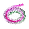 Transparent Painted Glass Beads Strands X1-DGLA-A034-T3mm-A06-5