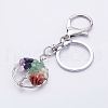 Natural & Synthetic Gemstone Keychain KEYC-P032-C10-1