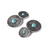 Synthetic Turquoise Pendants PALLOY-N157-035-3