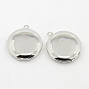 Romantic Valentines Day Ideas for Girlfriend with Your Photo Brass Locket Pendants KK-F010-25mm-N-NF-2