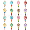 40Pcs 8 Styles Alloy Enamel Pendants ENAM-CJ0005-19-1