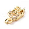 Brass Micro Pave Cubic Zirconia Pendants KK-C012-05G-3