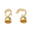 Rack Plating Brass Fold Over Clasps KK-E080-04G-3