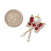 Glass Seed Beaded Butterfly Pendants PALLOY-MZ00649-03-2