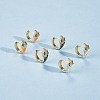 Cubic Zirconia Snake Hoop Earrings with Enamel EJEW-SZ0001-87E-4