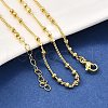2.5MM Brass Flat Round Twisted Chain Necklaces NJEW-M108-26G-4