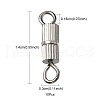 20 Sets Brass Screw Clasps IFIN-YW0001-57P-4