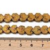 Electroplated Natural Lava Rock Beads Strands G-K388-04B-02-4