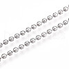 2MM Brass Textured Ball Chain Necklace Making KK-N258-21P-5