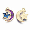 Alloy Enamel Pendants X-ENAM-S126-007-RS-3