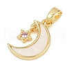 Brass Micro Pave Cubic Zirconia Pendants KK-L231-16G-2