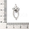 Brass Micro Pave Cubic Zirconia Fold Over Clasps KK-G503-26P-3