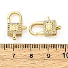 Brass Clear Cubic Zirconia Lobster Claw Clasps KK-Z078-43G-3