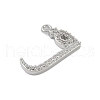 Rack Plating Brass Micro Pave Clear Cubic Zirconia Pendants KK-A224-03F-P-2