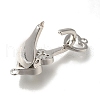 Brass Micro Pave Clear Cubic Zirconia Fold Over Clasps KK-H480-50P-01-2