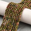 Natural Unakite Beads Strands G-Q002-B01-01-5