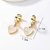 Vintage Stainless Steel Heart Hoop Earrings JU3003-5