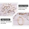 Olycraft Rack Plating Alloy Open Back Bezel Pendants PALLOY-OC0001-11-4