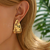 Alloy Hollow Flower Stud Earrings GR6330-4