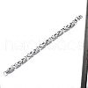 Non-Tarnish 201 Stainless Steel Coffee Byzantine Chain Bracelets BJEW-S057-65-2