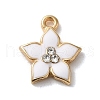 Flower Alloy Enamel Pendants ENAM-A007-05KCG-05-1