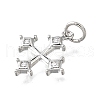 Brass Micro Pave Cubic Zirconia Pendants KK-V007-16P-2