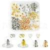 142Pcs 8 Style Brass & Silicone Earring Nuts KK-YW0001-44-1