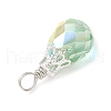 8Pcs 4 Colors Electroplate Glass Pendants PALLOY-JF03958-5