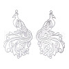 Non-Tarnish 201 Stainless Steel Filigree Big Pendants X-STAS-S118-015P-2