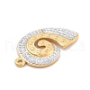 304 Stainless Steel Polymer Clay Rhinestone Pendants RESI-R155-012G-06-2