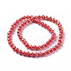 Electroplate Glass Beads Strands X-GLAA-E036-14D-3