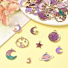 45Pcs 9 Styles Alloy Enamel Pendants ENAM-YW0004-13-4