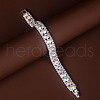 Square Alloy Rhinestone Cup Chain Bracelets for Women WG1D83C-09-1